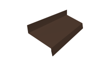 Отлив простой 50 Grand Line 0,45 Drap ТХ двухсторонний RAL 8017 шоколад (2м)