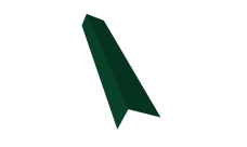 Планка на коньковый аэратор 30х20 Фартук S8 0,4 PE с пленкой RAL 6005 зеленый мох (2м)