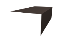 Планка околооконная фальц Grand Line 0,5 Velur X RR 32 темно-коричневый (2м)