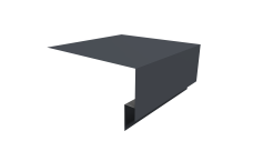 Планка околооконная сложная Блок-Хаус новый Grand Line 250х75х27 0,5 Rooftop Бархат RAL 7024 мокрый асфальт (3м)