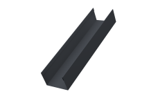 Стойка для забора жалюзи Milan,Tokyo Grand Line 0,45 PE-Double RAL 7024 мокрый асфальт (1,8м)