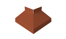 Угол отлива внешний 50 Grand Line 0,45 Drap ТХ с пленкой RAL 8004 терракота