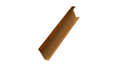 Декоративная накладка на столб универсальная 62х55 для забора жалюзи 0,45 Print Premium Golden Wood Intense FTC (2м)