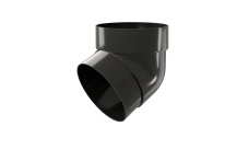 Колено трубы 67 град. ПВХ Grand Line черное (RAL 9005)