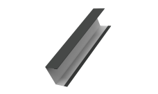 Крышка для забора жалюзи Milan, Tokyo (для калиток и ворот) Grand Line 0,5 Satin Matt TX RAL 7016 антрацитово-серый (2,5м)