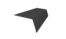 Планка карнизная для мягкой кровли 100х65 0,5 Satin Matt RAL 7016 антрацитово-серый (2м)