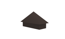 Колпак на полустолб для С21 0,5 Drap TX с пленкой RR 32 темно-коричневый