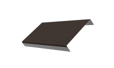 Ламель обратная 150 забора жалюзи Texas 0,5 Satin RR 32 темно-коричневый