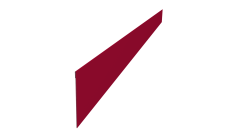 Ламель забора жалюзи Palermo стартовая/финишная для калиток и ворот Grand Line 0,45 PE RAL 3003 рубиново-красный