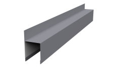 Планка опорная составная внешняя для забора жалюзи Palermo 0,7 PE RAL 7004 сигнальный серый (2,5м)