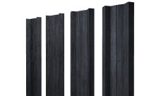 Штакетник М-образный A с прямым резом Grand Line 0,45 Print Premium Grey Wood TwinColor