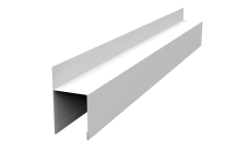 Планка опорная составная внешняя для забора жалюзи Palermo 0,7 PE RAL 9003 сигнальный белый (2,5м)