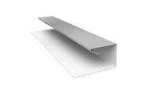 Планка П-образная завершающая сложная (КД) 0,45 PE-Double с пленкой RAL 9003 сигнальный белый (2м)