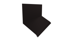 Планка примыкание верхнее к стене фальц Grand Line 150х130х20 0,45 Drap ST RAL 9005 черный (2м)