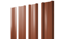 Штакетник М-образный A с прямым резом 0,45 Drap RAL 8004 терракота