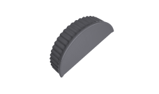 Заглушка малая торцевая Grand Line 0,45 Drap RAL 7004 сигнальный серый