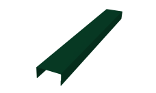 Крышка забора для горизонтального монтажа штакетника 0,45 PE-Double RAL 6005 зеленый мох (2м)