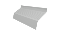 Ламель забора жалюзи Milan new gofr Grand Line 0,45 Drap TX с пленкой RAL 7047 телегрей 4