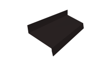 Отлив простой 70 Grand Line 0,45 PE-Double с пленкой RAL 9005 черный (2м)