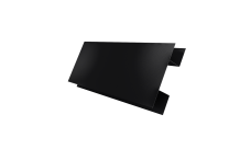 Планка H-образная стыковочная сложная Grand Line 0,45 Drap-double TX RAL 9005 черный (2м)