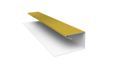 Планка П-образная завершающая сложная (КД) 0,45 PE с пленкой RAL 1018 цинково-желтый (2м)