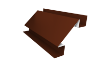 Планка угла внутреннего сложного Блок-Хаус new Grand Line 0,5 Satin с пленкой RAL 3009 оксидно-красный (2м)
