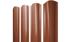 Штакетник Круглый фигурный 0,5 Satin RAL 8004 терракота