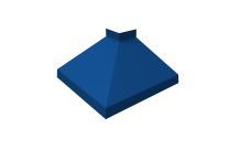 Угол отлива внешний 150 0,5 Satin с пленкой RAL 5005 сигнальный синий