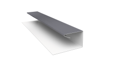 Планка П-образная завершающая сложная Корабельная Доска Grand Line 0,5 Satin с пленкой RAL 7004 сигнальный серый (2м)