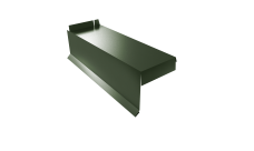 Планка торцевая сегментная Квадро профи Левая стартовая 0,5 Satin Matt TX RAL 6020 хромовая зелень