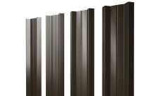 Штакетник М-образный A с прямым резом Grand Line 0,5 Rooftop Бархат RR 32 темно-коричневый