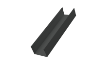 Стойка для забора жалюзи Milan,Tokyo Grand Line 0,45 PE-Double RAL 7016 антрацитово-серый (1,8м)