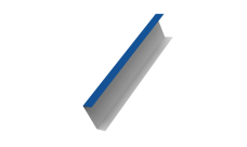 Декоративная накладка на столб универсальная 80х80 для забора жалюзи 0,45 PE RAL 5005 сигнальный синий (2,5м)