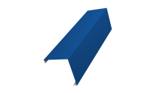 Декоративная накладка на столб универсальная угловая 62х55 для забора жалюзи Grand Line 0,5 Satin RAL 5005 сигнальный синий (2,5м)