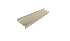 Отлив простой 150 0,45 PE с пленкой RAL 1015 светлая слоновая кость (2м)