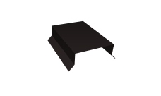 Парапетная крышка прямая 125мм Grand Line 0,5 Velur X RAL 9005 черный (3м)