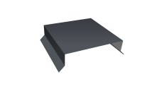 Парапетная крышка прямая 150мм Grand Line 0,5 Satin Matt TX RAL 7024 мокрый асфальт (3м)