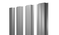 Штакетник П-образный A с прямым резом 0,45 PE RAL 7004 сигнальный серый