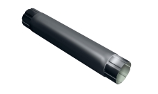 Труба круглая соединительная Grand Line ПЭ 90мм 1м RAL 7024 мокрый асфальт