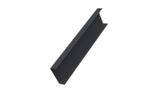 Декоративная накладка на столб универсальная 62х55 для забора жалюзи 0,45 Drap-double TX RAL 7024 мокрый асфальт (1,8м)