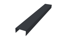 Крышка забора для горизонтального монтажа штакетника 0,45 PE-Double RAL 7024 мокрый асфальт (2м)