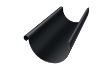 Желоб полукруглый Grand Line PE матовый 125 мм 3 м RAL 9005 черный