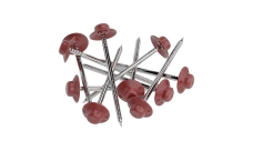 Гвозди с литой шляпкой Ондулин 75 мм красные