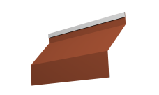 Ламель забора жалюзи Milan 0,5 Satin RAL 8004 терракота