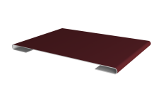 Планка стыковочная 0,5 PE lite с пленкой RAL 3005 красное вино (2м)