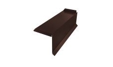 Планка торцевая сегментная 30мм Grand Line Правая 0,5 Satin с пленкой RAL 8017 шоколад