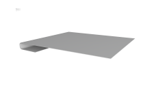 Планка завершающая Grand Line 0,45 PE с пленкой RAL 9006 бело-алюминиевый (2м)