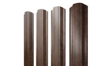 Штакетник Прямоугольный фигурный Grand Line 0,45 Print Premium Antique Wood TwinColor