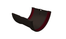 Соединитель желобов Классика 120 ПВХ Grand Line коричневый (RR32)