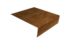 Планка лобовая/околооконная простая 190х50 0,45 Print Elite Golden Wood TwinColor (2м)